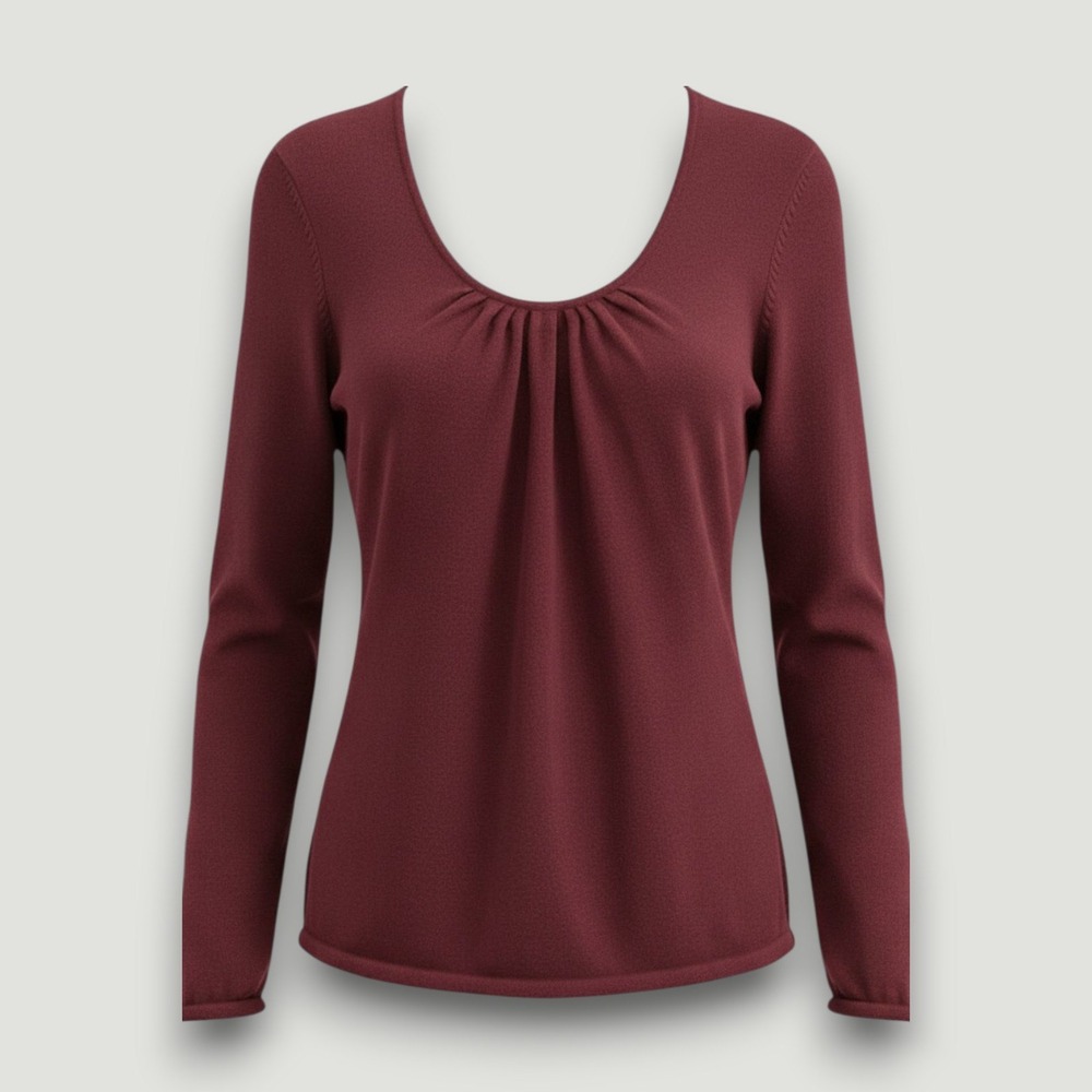 REI Coolmax Womens Top  1X Burgundy Long Sleeve Outdoor, Hiking Stretch Casual - Picture 2 of 7